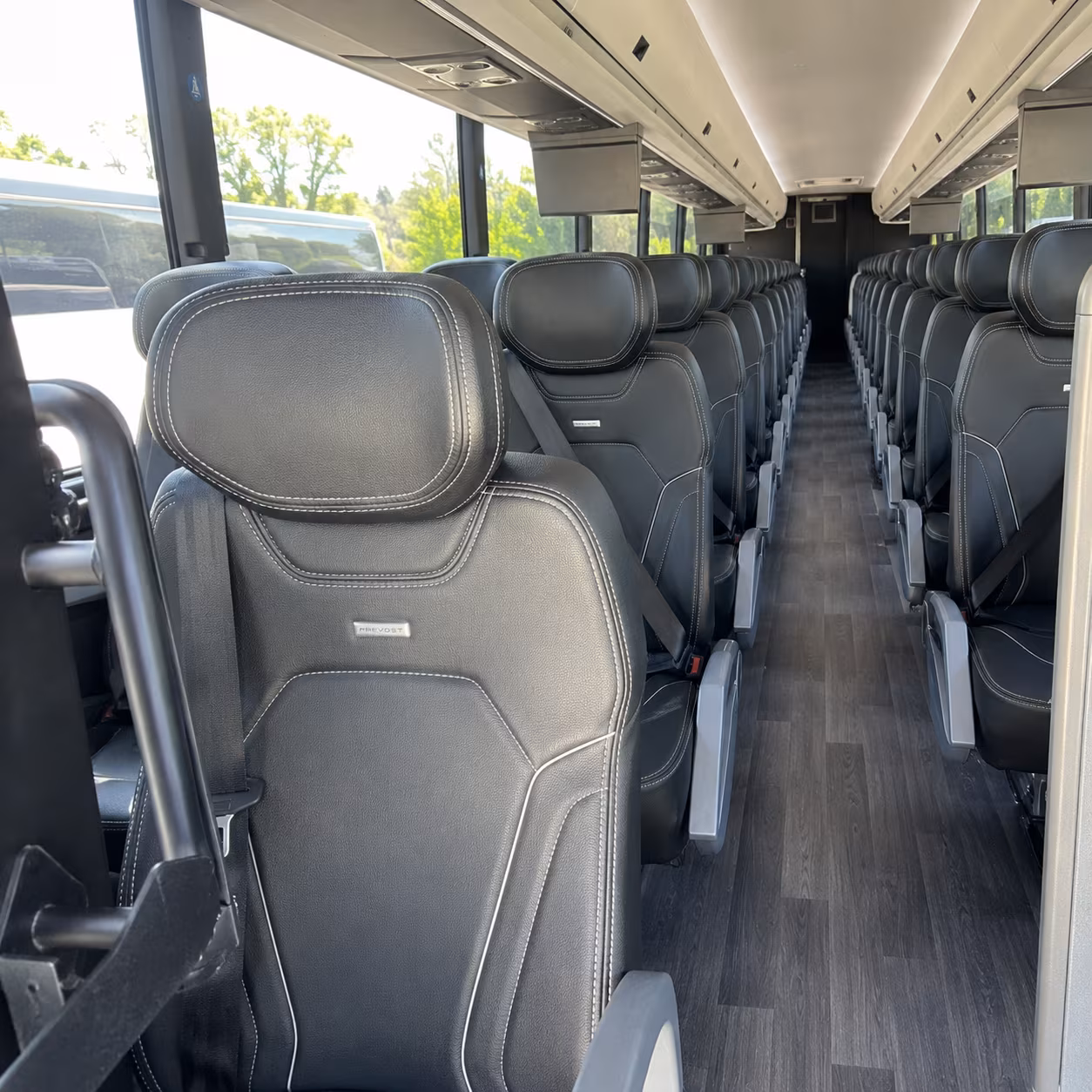 milwaukee charter bus services interior